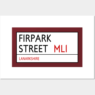 FIRPARK STREET Sign - MOTHERWELL Posters and Art